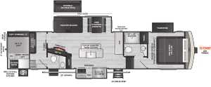 Floorplan of RV model 3940LT