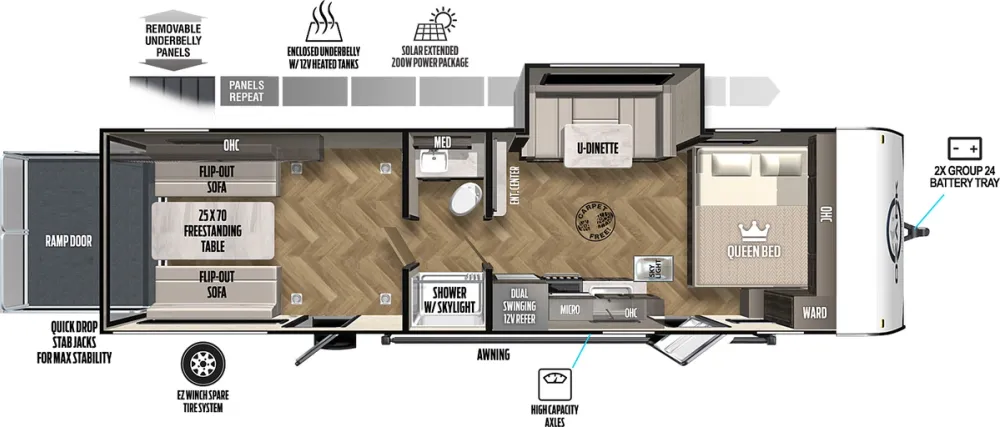 Floorplan of RV model 2700TH