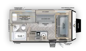 Floorplan of RV model 170MBH