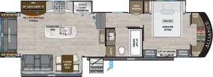 Floorplan of RV model 340RL