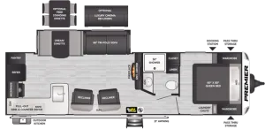 Floorplan of RV model 29RKPR