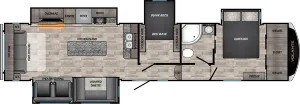 Floorplan of RV model VL365MD