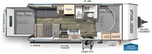 Floorplan of RV model 19SM