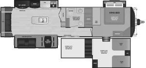 Floorplan of RV model 401FLFT