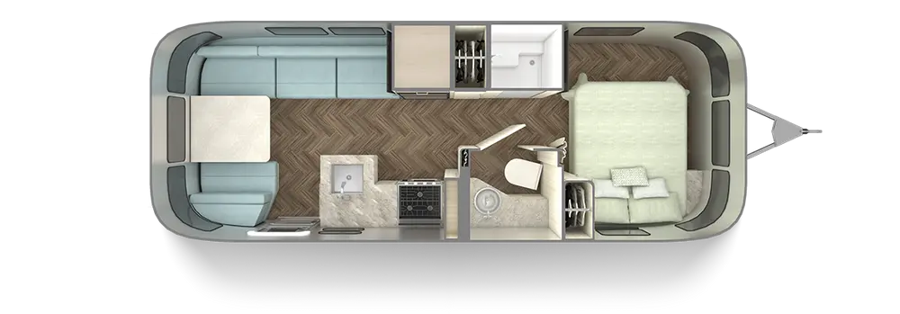 Floorplan of RV model International 25FB