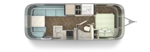 Floorplan of RV model International 25FB