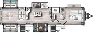 Floorplan of RV model 403RD