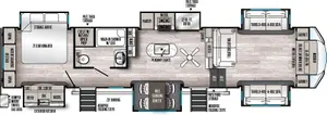 Floorplan of RV model 379FLOK