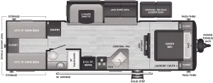 Floorplan of RV model 29QBSWE