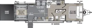 Floorplan of RV model 29SS