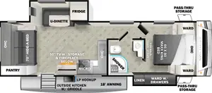 Floorplan of RV model 263RL