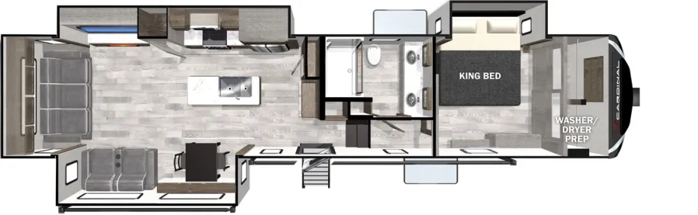 Floorplan of RV model 360RLX