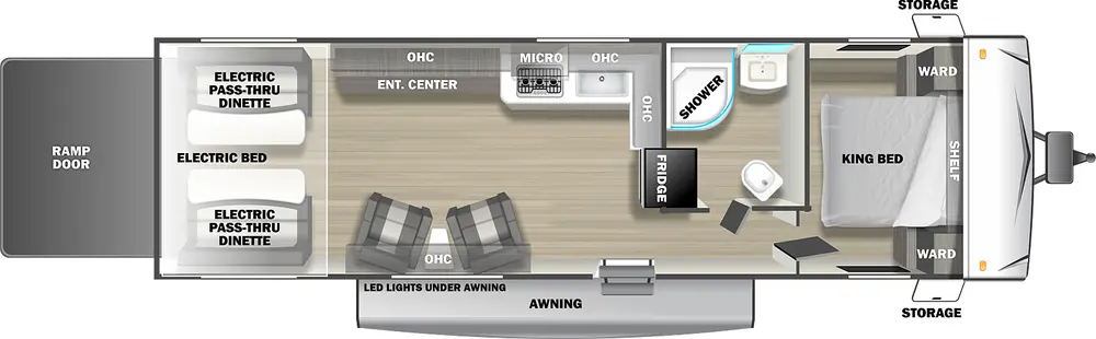 Floorplan of RV model FS2715GLE