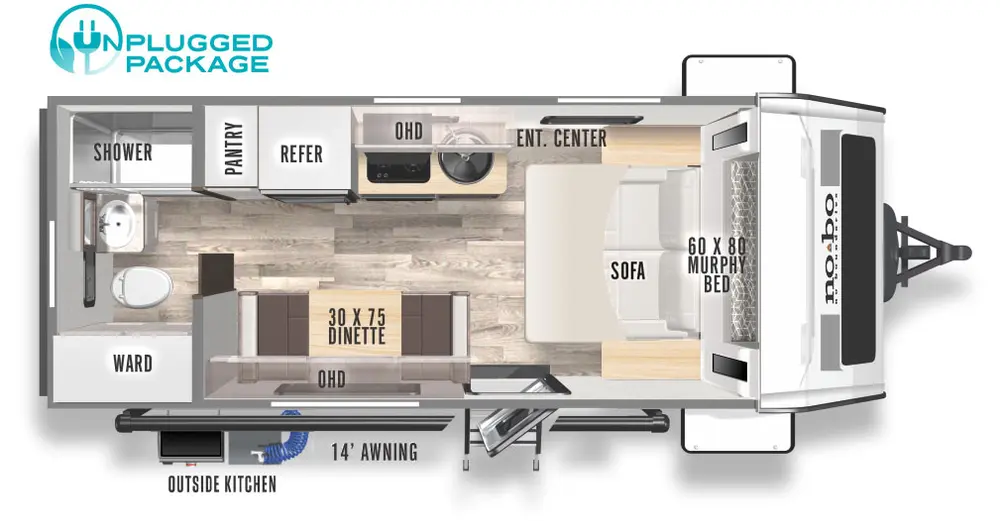 Floorplan of RV model NB19.2