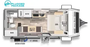 Floorplan of RV model NB19.2