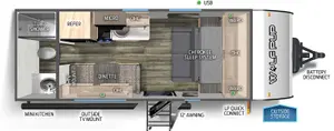 Floorplan of RV model 16FQ