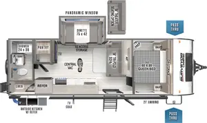 Floorplan of RV model 252RBLE