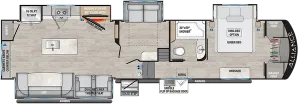 Floorplan of RV model 37MBR