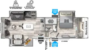 Floorplan of RV model 286RL