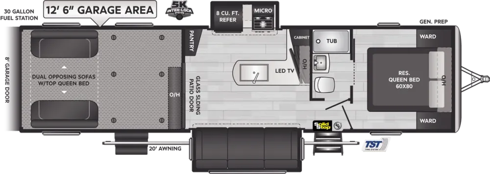 Floorplan of RV model 330