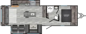 Floorplan of RV model ZR292RE