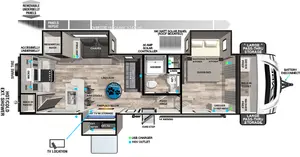 Floorplan of RV model 31ML