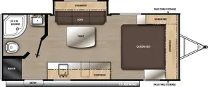 Floorplan of RV model 18RBS