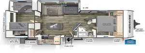 Floorplan of RV model 304BH