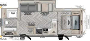 Floorplan of RV model 26MRB