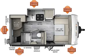 Floorplan of RV model G16BH