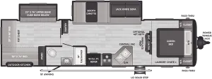 Floorplan of RV model 318BR