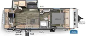 Floorplan of RV model 233MB