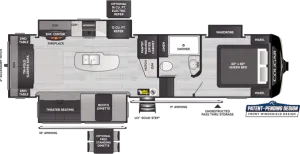 Floorplan of RV model 290RLS