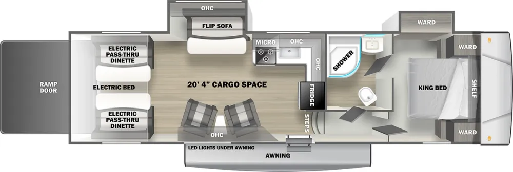 Floorplan of RV model SA3320G