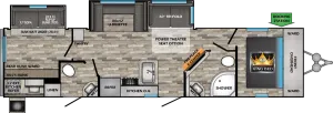 Floorplan of RV model CR33BHB