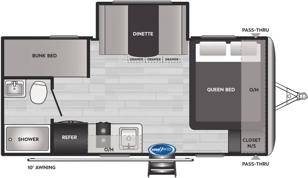 Floorplan of RV model 1760BH