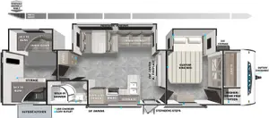 Floorplan of RV model 33TS