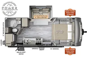 Floorplan of RV model 2205S