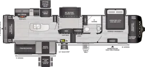 Floorplan of RV model 368MBI