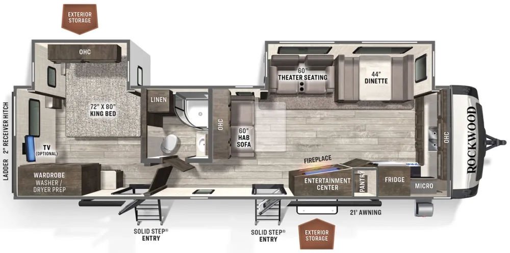 Floorplan of RV model 8335SB