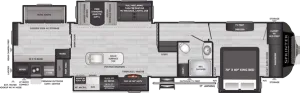 Floorplan of RV model 3620LBH