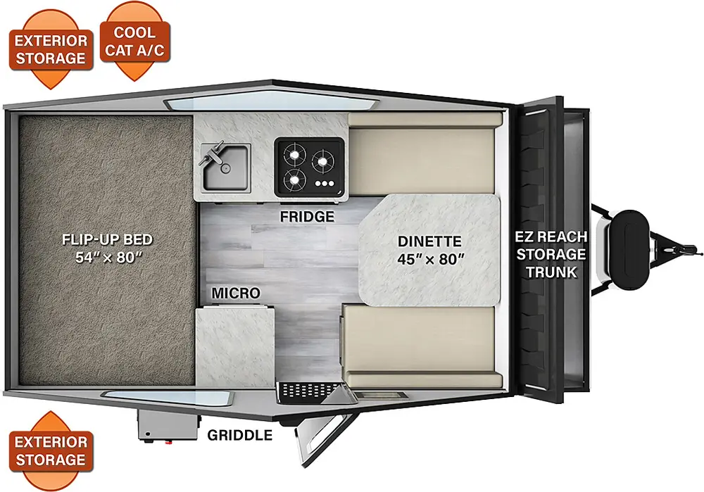 Floorplan of RV model A122S