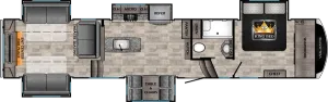 Floorplan of RV model VL3860RL