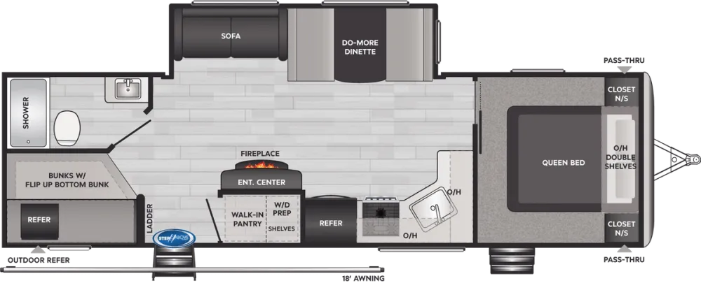 Floorplan of RV model 280BH