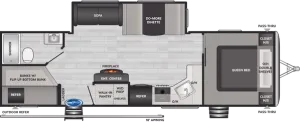 Floorplan of RV model 280BH