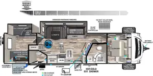 Floorplan of RV model 32BH