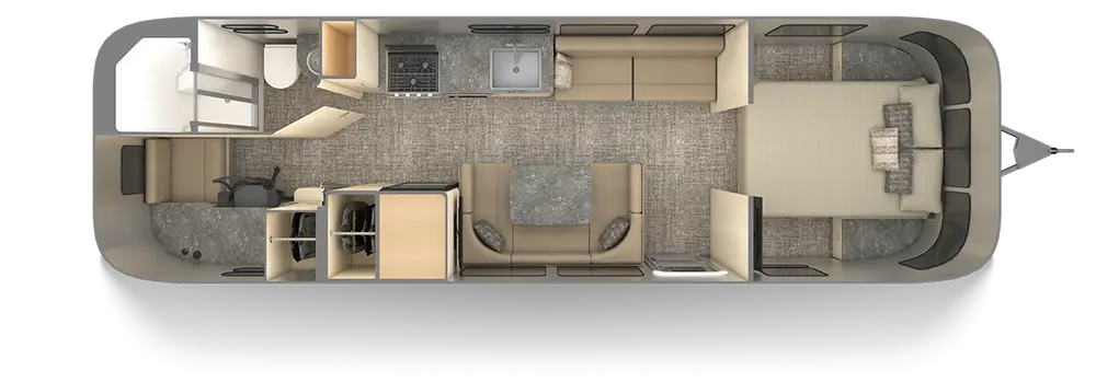 Floorplan of RV model Flying Cloud 30FB Office