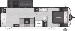 Floorplan of RV model 2500RK