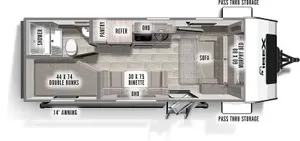 Floorplan of RV model 19MBH