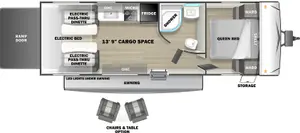 Floorplan of RV model 24RQMX